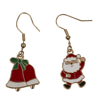 Boucles d'oreilles, X-Mas, en alliage de zinc,