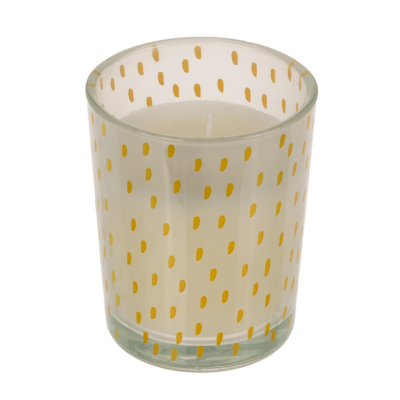 Bougie dans un verre, Lemon, env. 5,5 x 6,5 cm,