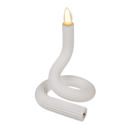 Bougie LED blanc flexible en silicone, effet