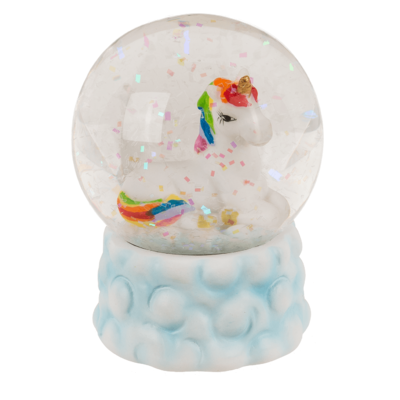 Boule glitter, licorne