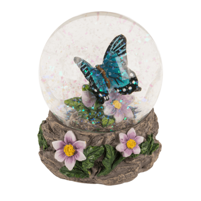 Boule glitter, papillon