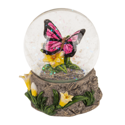 Boule glitter, papillon