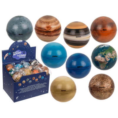 Bouncing ball, Galaxy planets, approx. 6 cm,