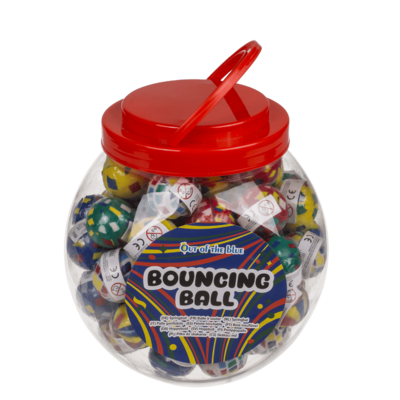 Bouncing gum ball, colorful I,