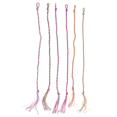 Bracelets textile, Couleurs pastel,