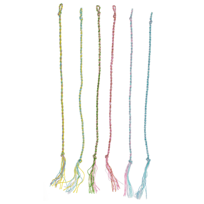 Bracelets textile, Couleurs pastel,