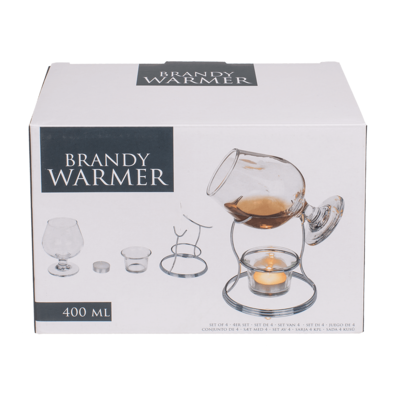 Brandy Warmer, set of 4 pieces,