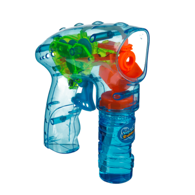 Bubble Gun with LED & ca. 56 ml bubble liquid,