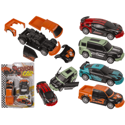 Burst car with pull back, 12,6 cm,