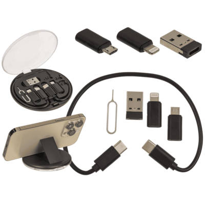 Cable travel set, adapter: USB C to USB, Lightning