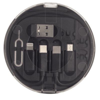 Cable travel set, adapter: USB C to USB, Lightning