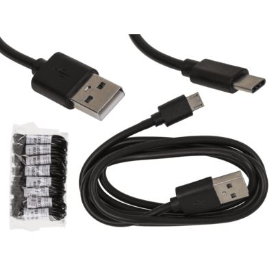 Cable USB negro, tipo Micro,