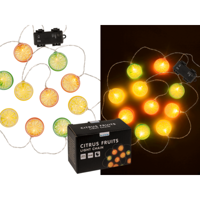 Cadena de luces interior/exterior Frutas, con 12,