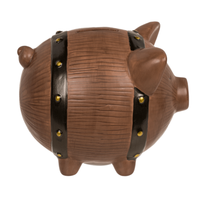 Caja de ahorros, barril de cerdo, 16 x 12,5 x 13,