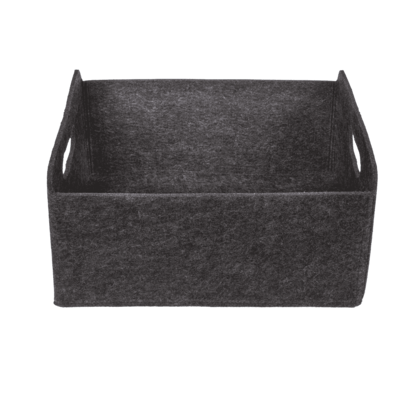 Caja de fieltro gris oscuro, lote de 2