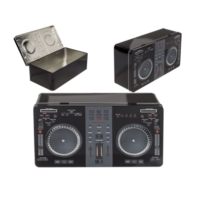 Caja metálica rectangular, mezclador para DJ,