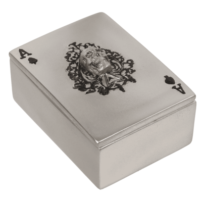 Caja para guardar naipes, calavera