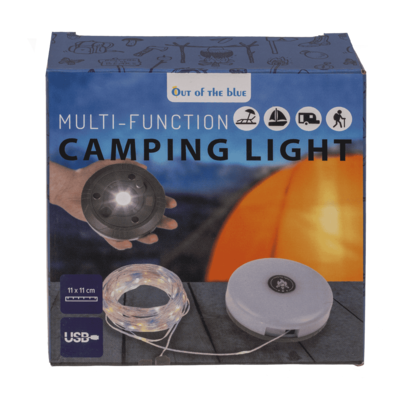 Camping light, rechargeable, with torch &