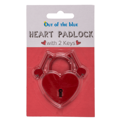 Candado del amor de metal con 2 llaves, corazón