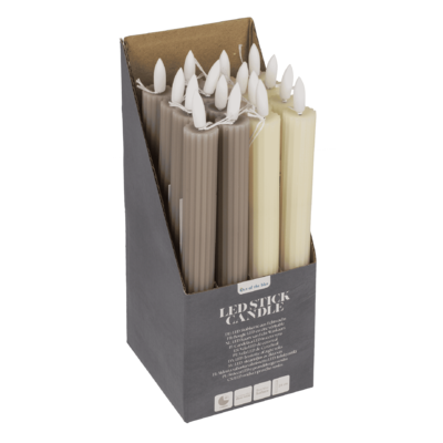 Candela LED a bastoncino in vera cera
