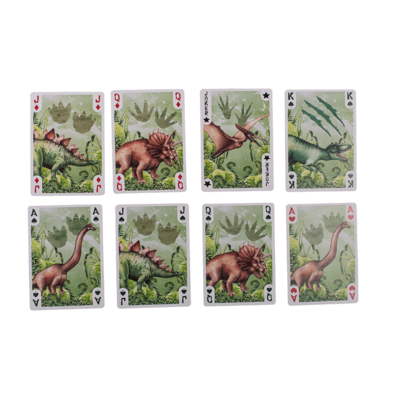 Cartes à jouer, Dinosaure, environ 5,7 x 8,7 cm,
