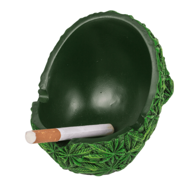 Cendrier, Cannabis Skull, env. 11 cm,