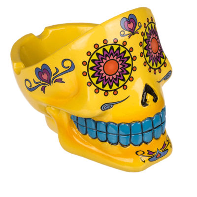 Cenicero de poliresina, Coloured Skull I,