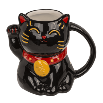 Ceramic mug, Lucky Cat, material: dolomite,