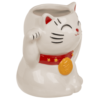 Ceramic mug, Lucky Cat, material: dolomite,