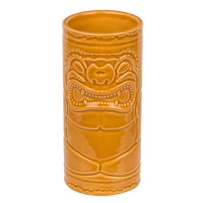 Ceramic mug, Tiki, ca. 6,5 x 14 cm, 4 colours ass.