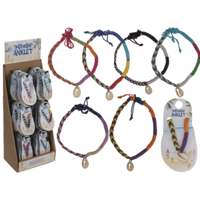 Chaîne de cheville avec décor de coquillages