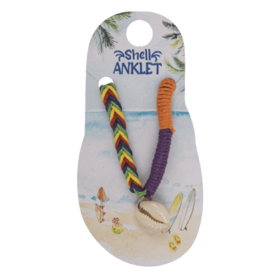 Chaîne de cheville avec décor de coquillages
