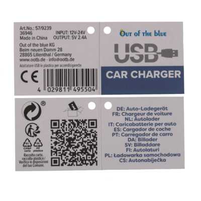 Chargeur de voiture USB C + USB A,