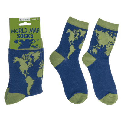 Chaussettes, carte du monde