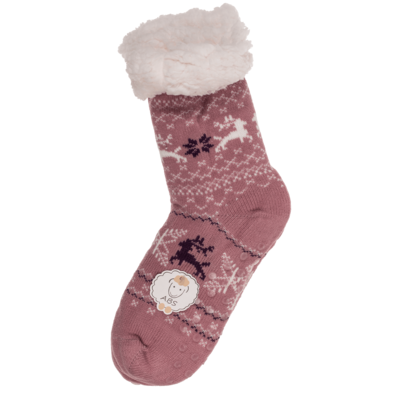 Chaussettes confortables, Renne et fleur de glace,