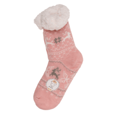 Chaussettes confortables, Renne et fleur de glace,