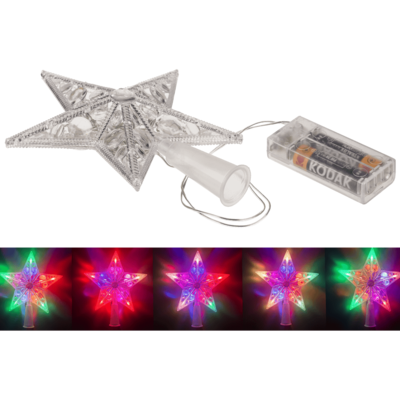 Christmas tree star, with color-changing LED,