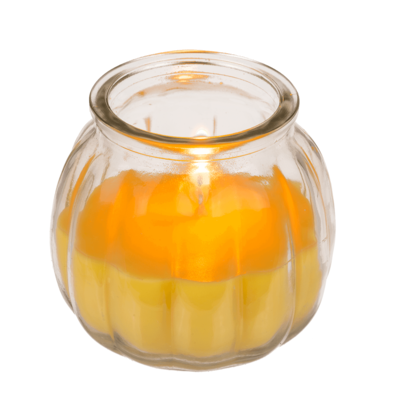Citronella candle in glass,