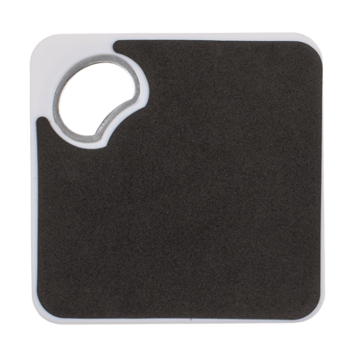 Coaster with bottle opener, German wordings,