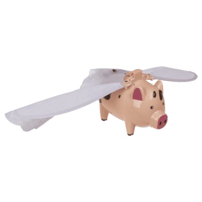 Cochon volant, 28,5 x 7 x 20 cm,