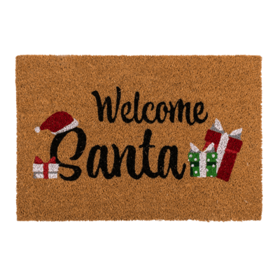 Coconut Doormat, Welcome Santa,
