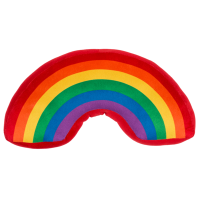 Cojín de felpa en forma de U, colores del arco,