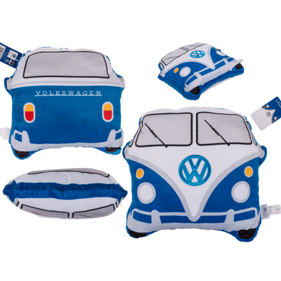 Cojin decorativo, VW T1 Bus, azul,