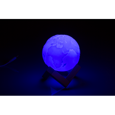 Color Changing Lamp, Earth, ca. 10 cm,