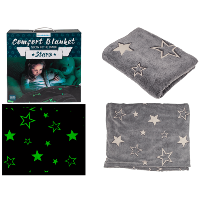 Comfort blanket with stars, Glow in the dark,