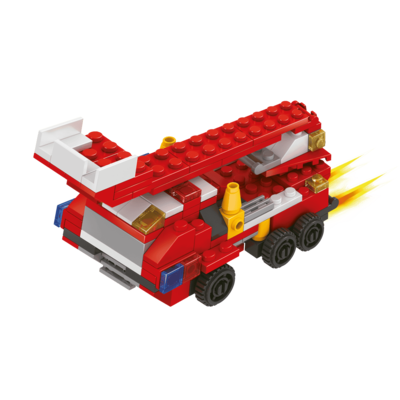 Construction blocks, Fire Engines, 9 cm,