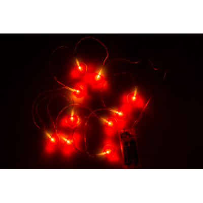 Corazón de cadena luminosa con 10 LED,,