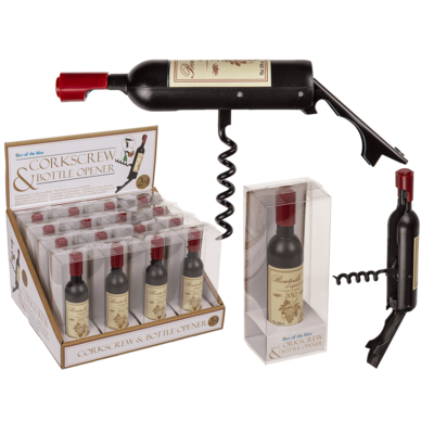 Corkscrew & Bottle opener, Wine Bottle,
