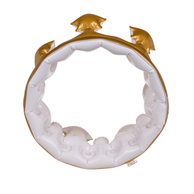 Corona gonfiabile in plastica, ca. 23 cm,