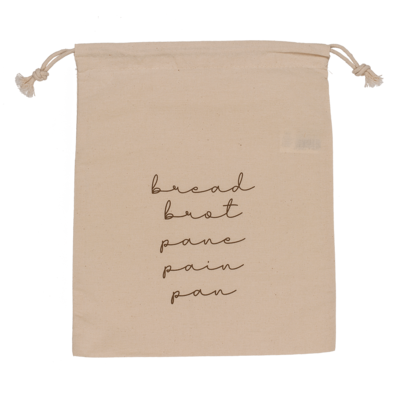 Cotton bread bag, ca. 35 x 29 cm,